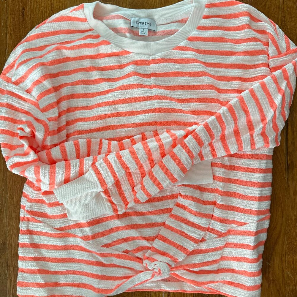 Evereve cotton striped summer sweater